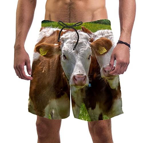 Maillots de bain hommes Bovins JDEZ : le short de plage en tissu léger et confortable