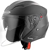  Rocc 210 Motorrad Jethelm Schwarz Matt M (57/58)