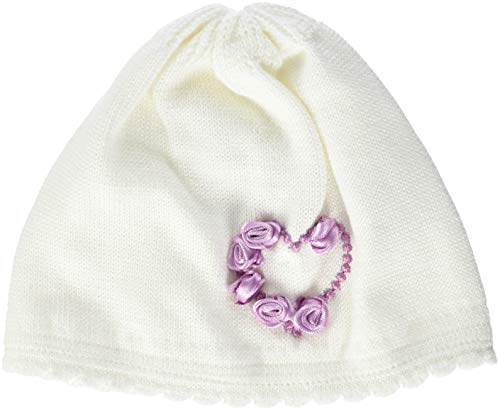 Preisvergleich Produktbild Döll Baby-Mädchen Topfmütze Strick Mütze, Weiß (Snow White 1050), 39
