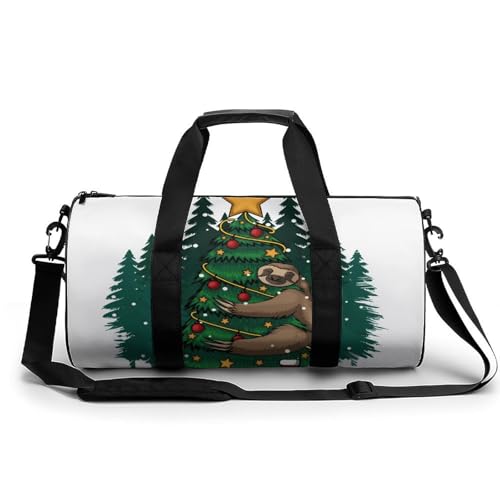 Sac de gym paresseux de Noël avec bandoulière confort et grand volume 45cm