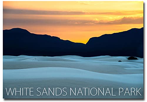 White Sands National Park, New Mexico Sunset Travel Refrigerator Magnet Size 2.5" x 3.5"