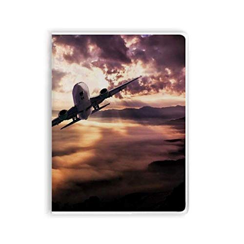 Carnet de notes nuages rouge foncé élégant aux finitions soignées et épurées