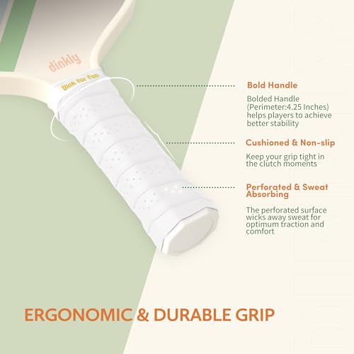 Image of Pickleball Paddles Set of 2, USAPA Approved Graphite /Fiberglass Pickleballs Racket, 2 Rackets, 4 Balls and 1 PU Leather Carry Bag, Pickle Ball Set for Men Women, Macaron Twill