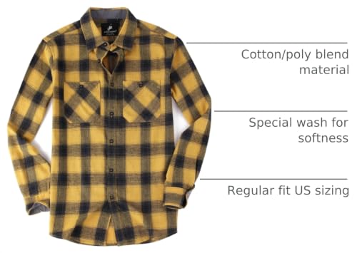 Image of Alex Vando Mens Button Down Regular Fit Long Sleeve Casual Flannel Shirts