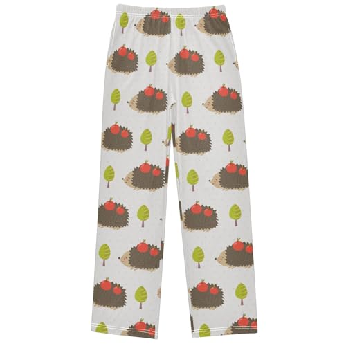 Boy's Pants Hedgehog Cute Pattern Jogger Pants Elastic Waist Long Bottoms Trousers with Pockets 6-14 Years