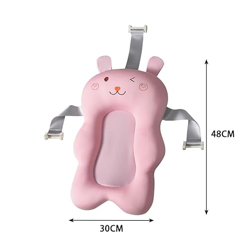 Miniatura 2 de Katutude Cojín de baño para bebé, plegable, flotante, tapete de apoyo para bañera de bebé, antideslizante, almohada de baño ajustable para recién