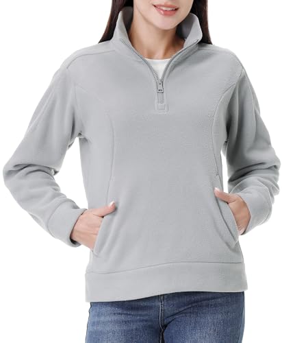 GIMECEN-Womens-Soft-Polar-Fleece-Pullover-Quarter-Zip-Sweatshirt-Long-Sleeve-Sweater-Jacket-Casual-Fall-Outerwear