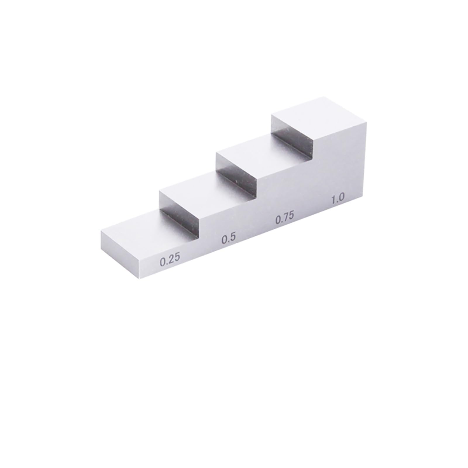 Gauge Block, Aluminum Stainless Steel 1018 Steel Step Wedge Calibration Test Block Ultrasonic Thickness Test Block 4 Step Block(0.1-0.6)