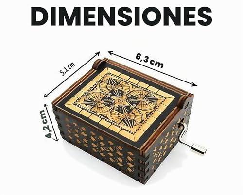 Miniatura 5 de Cuzit Caja De Música De Madera Con Manivela La Bella Y La Bestia Cajas Musicales Regalo De Cumpleaños Y Días Festivos
