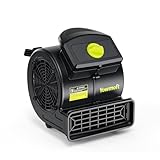 YOWMOFT Air Mover, Powerful 100W Carpet Dryer for Cooling, 550 CFM Floor Drying Fan with 4-Speed & 3 Blowing Positions, Floor Blower For Janitorial, Plumbing, Home, Commercial, Industrial Use