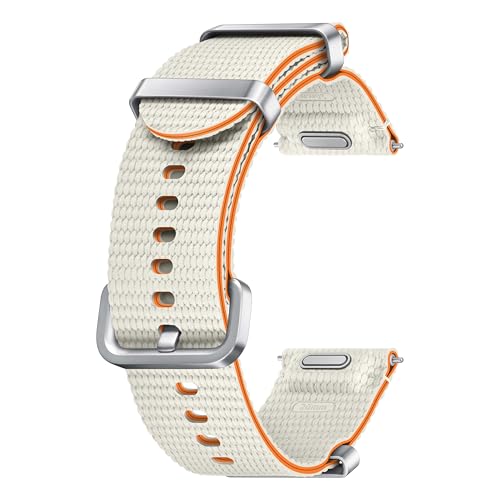 Image of SAMSUNG Galaxy Watch 7, 6, 5, 4 Series Athleisure Band, Nylon, Smartwatch Replacement Strap for Men and Women, One Click Attachment, Small /Medium, ET-SOL30SWEGUJ, Cream