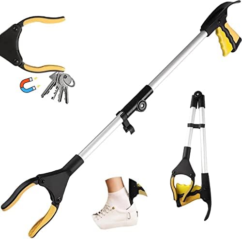 Gyios Greifzange für Senioren Müllzange Aluminium,Greifzange Lang 32