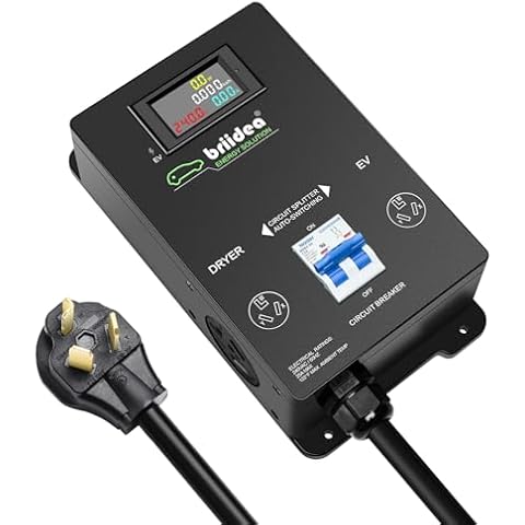 Briidea Automatic Power Switch for Dryer and EV, Fast Charge Your EV, NEMA 10-30 Cover