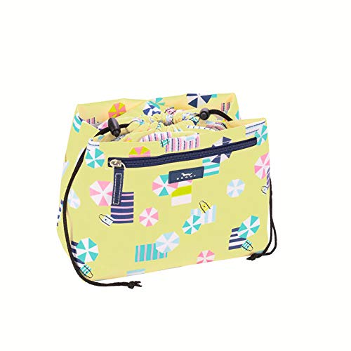 SCOUT Glam Squad Cinch-Top Makeup Bag, Water Resistant Makeup Pouch and Toiletry Bag for Women with Drawstring Closure and Zipper Compartments (Multiple Patterns Available)