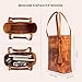 MayaCraft Personalized Handmade Genuine Leather Tote Bag, Camel, Medium