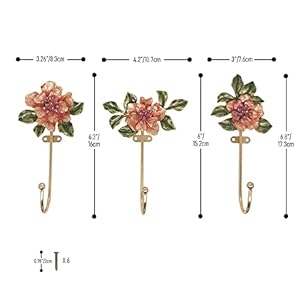 Vintageflowershapeddecorativewallhooksrackhangersforhangingclothescoatstowelskeyshats3packantiquemetalmountedwallhook Urban Country Home Decor Vintage flower shaped decorative wall hooks rack hangers for hanging clothes coats towels keys hats 3 pack antique metal mounted wall hook urban country home decor
