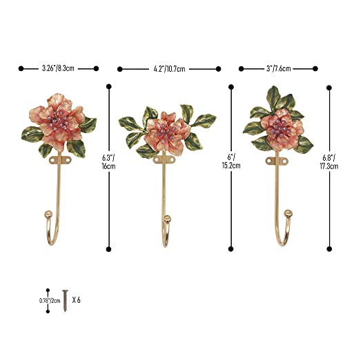 Vintageflowershapeddecorativewallhooksrackhangersforhangingclothescoatstowelskeyshats3packantiquemetalmountedwallhook Urban Country Home Decor Vintage flower shaped decorative wall hooks rack hangers for hanging clothes coats towels keys hats 3 pack antique metal mounted wall hook urban country home decor