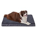 GUPPBF Matelas pour Chiens - Lit orthopédique pour Chien-Matelas à Double Usage (Frais/Chaud) -Robuste et résistant aux Taches-Gris foncé-89 * 68 * 7.5
