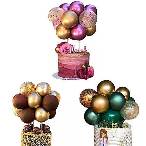 30 Pcs Balloon Cake Topper Picks Balloon Cloud Cake Topper 5 Inch Balloon Bunch Cake Decorations Mini Baloon Garland Cake Topper For Baby Shower, Birthday Party, Wedding #TOP15