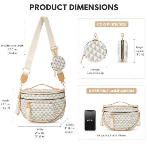 Image of Makes Checkered Crossbody Bag Bum Bag for Women with Pouch