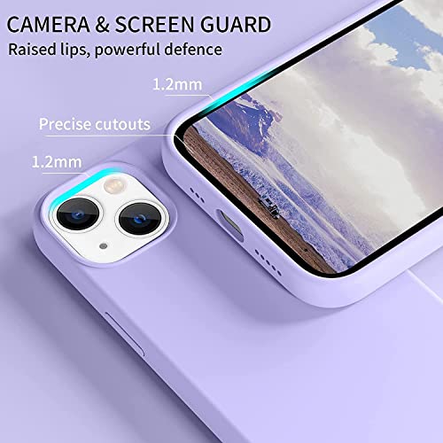 Image of MIDOS Back Cover Compatible with iPhone 14 Plus Case Liquid Silicone Full Protection Shock Proof Back Cover for iPhone 14 Plus (2022) 6.7 inch (Purple)