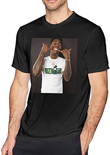 Fredo Bang T-Shirt Short Sleeve Casual Fashion Novelty Crew Neck Summer Cotton Tee Tops Men Black (Medium)