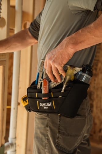 CamelBak Pro Hydration Waist Pack | 21 oz Insulated Bottle | 8-Tool Pockets | Tool Belt | Work | Lightweight | Durable | Black