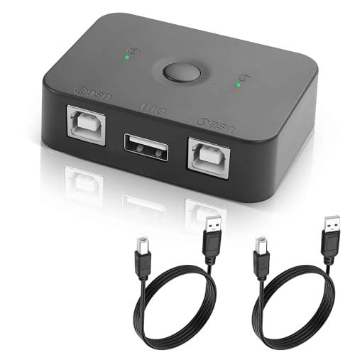 Commutateur USB 2 ordinateurs partagent 1 imprimante YAODHAOD avec indicateur LED