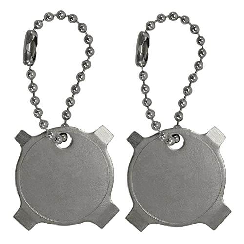 Harrier Hardware 4-Way Keychain Slotted Flat Head Screw Driver, 2-Pack