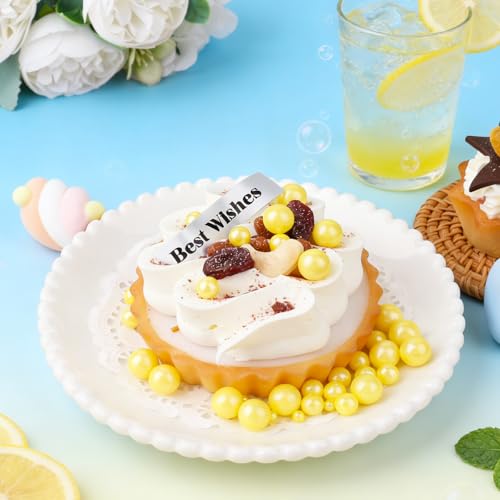 Image of Yellow Pearl Sprinkles for Cake Decorating, 4 Sizes Sugar 130g /4.6oz, Cupcake, Ice Cream, Donuts, Macaron Toppings Supplies (2mm, 4mm, 7mm, 1cm)