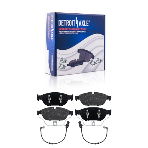 Image of Detroit Axle - Front Brake Pads for Audi A5 A6 A7 A8 Quattro S7, Ceramic Brake Pads w /Hardware Replacement