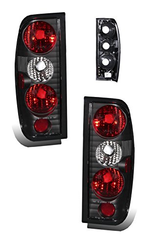 SPPC Black Euro Tail Light Assembly For Nissan Frontier - (Pair) Includes Driver Left and Passenger Right Side Replacement