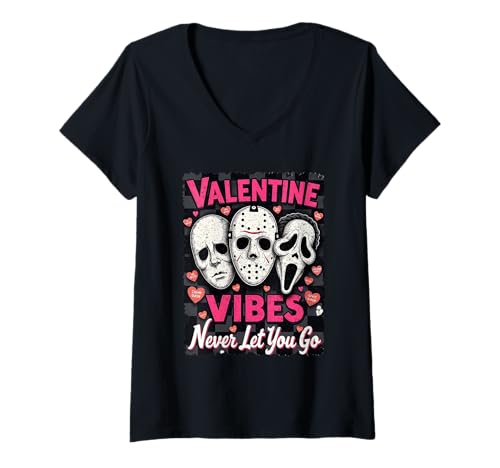 Mujer Valentine Vibes – Never let you go Camiseta Cuello V