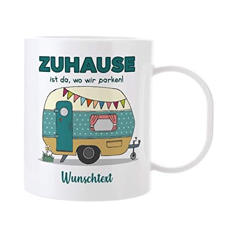 Herz & Heim® Kaffeetasse - Camping- aus Kunststoff Cover