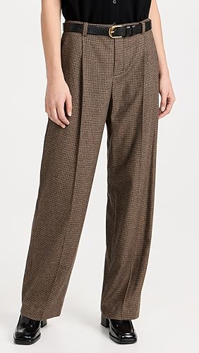 Vince Women's Houndstooth Pleat Front Pants2