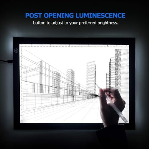 Looeoodoo MS-A4B Black A4 Dimmable Led Artcraft Light Box Tracer Slim Light Pad Portable Tablet thumb #1