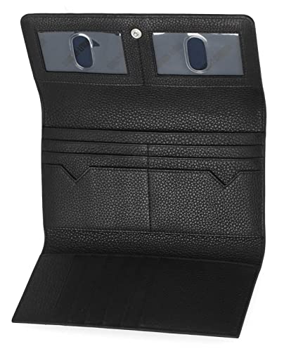 Harley-Davidson Women's Classic Logo Genuine Leather Clutch Wallet - Black2