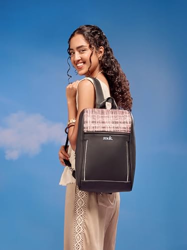 Image of ZOUK Olina Daypack for Women - Convertible Backpack with Laptop & iPad Compartments | Stylish Handcrafted Office & Travel Bag with Water-Resistant Lining & Dual Straps |