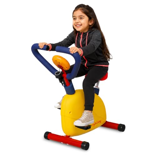 Image of Lifelong Kids Spin Bike | Adjustable Resistance & Seat Height | Indoor Exercise Bike for Boys & Girls Ages 3-12 | Multifunction Pedometer & Ergonomic Foam Seat| Kids Home Gym Fitness Equipment