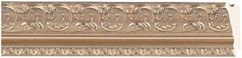 CountryArtHouse Picture Frame Moulding (Wood) 100ft bundle - Ornate Silver Finish - 2" width - 7/16" rabbet depth