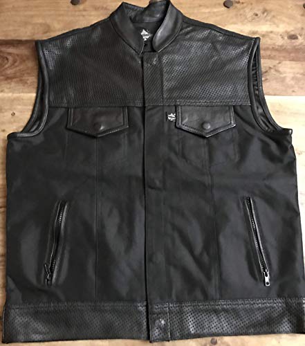 vest gilet biker ibrido Cordura e Pelle stile sons of anarchy : Amazon.it:  Prodotti Handmade