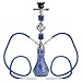 DXP fajka wodna szisza mozaika Hookah z 2 wężami ok. 55 cm w zestawie szczypce do węgla, gliniany cybuch