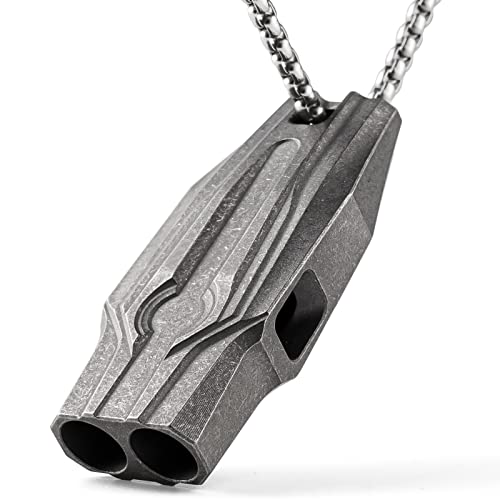 Sifflet De Survie - INF - Modèle à Double Tube - Couleur Noire - Pour Adultes - Camping