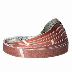 Klingspor Schleifbänder 50 x 1020 mm Schleifband Set je 2x Korn Körnung 40/60/80/120/180 für Bandschleifer Schleifmaschine, zum Schleifen, Feilen, Schärfen und Entrosten (10 Stück)