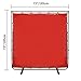 VIZ-PRO Red Vinyl Welding Curtain/Welding Screen With Frame, 6' x 6'