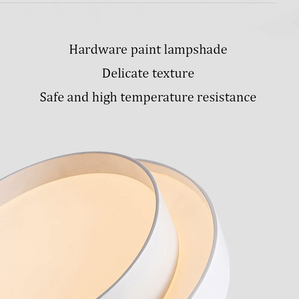 Lampada da soffitto dimmerabile 3000K-6000K, doppia plafoniera rotonda in ferro battuto, lampada da soffitto incorporata, lampada piatta con paralume in acrilico e Hungry Oh è la decorazione d