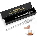 Hohean Whiskey Glass Water Pipette with Gift Box, Fashion Glass Pipette Water Dropper for Diluting Whiskey, Elegant Gift for Bourbon, Gin, and Rum Enthusiasts and Connoisseurs, Compact and Portable