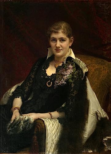 Imagen de Lienzo Retrato de Ya Voeykova Ivan Kramskoi reproducción de alta fidelidad