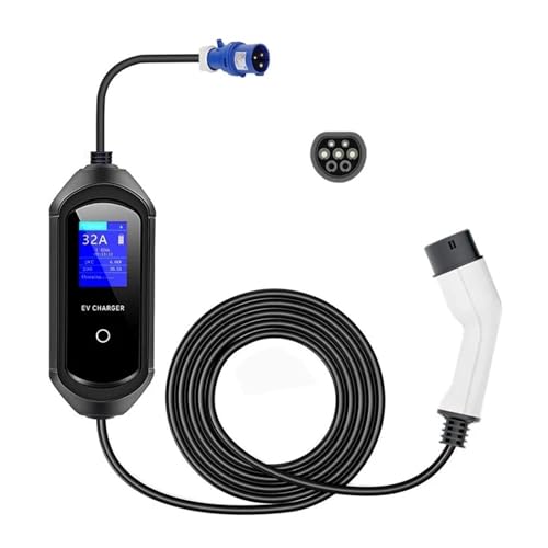 �|�[�^�u�� EV �[�d�� Type2 7KW 32A EVSE �[�d�P�[�u���R���g���[���E�H�[���{�b�N�X IEC62196-2 J1772 �^�C�v 1 �d�C�����ԗp(7KW Type2 CEE)