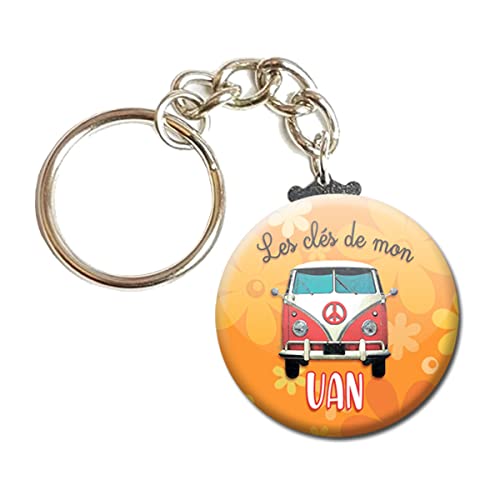 Porte Clés Chaînette 3,8 centimètres Les clés de mon Van Idée Cadeau Accessoire Fête Noel...